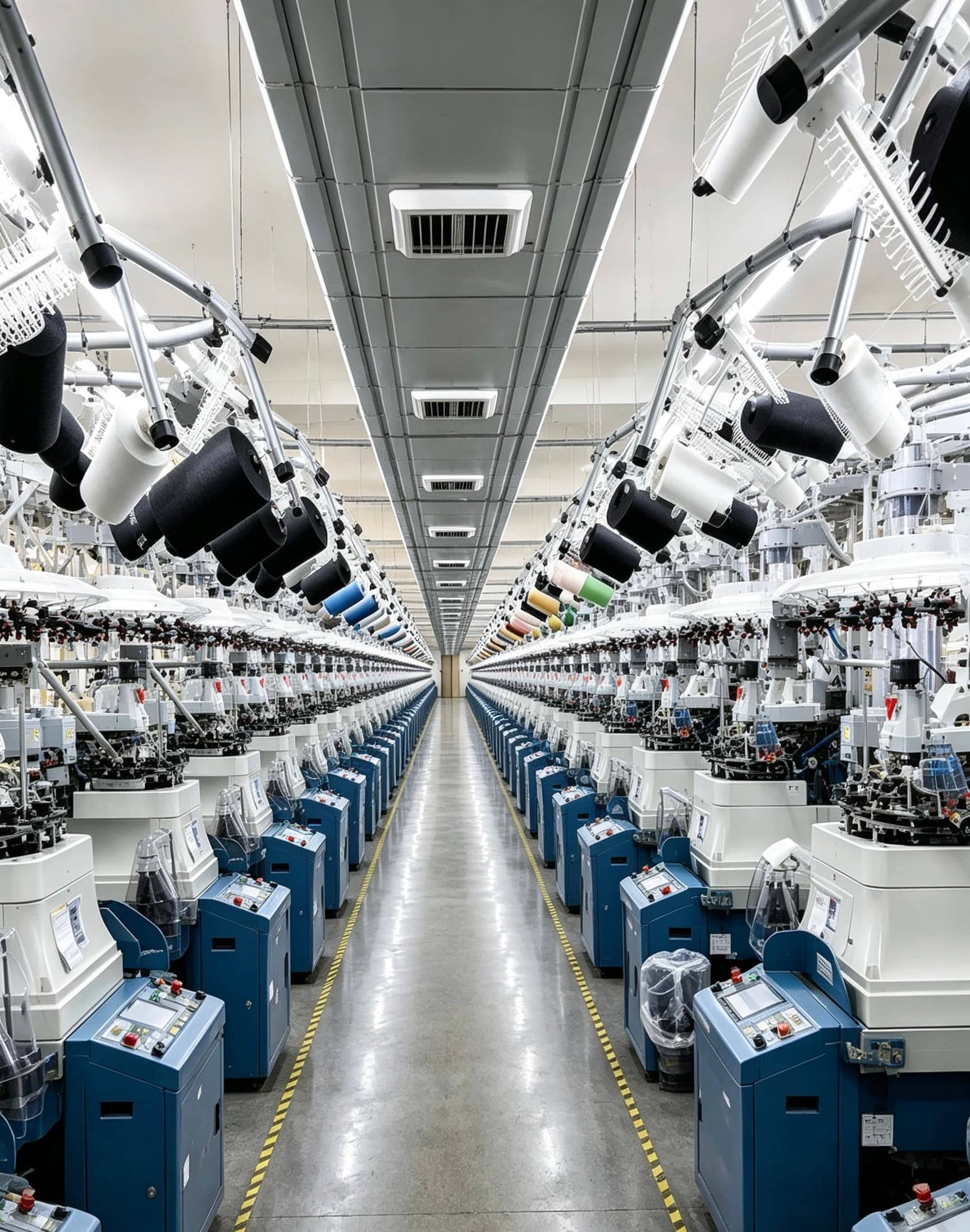 Sock manufacturing equipment at a production partner